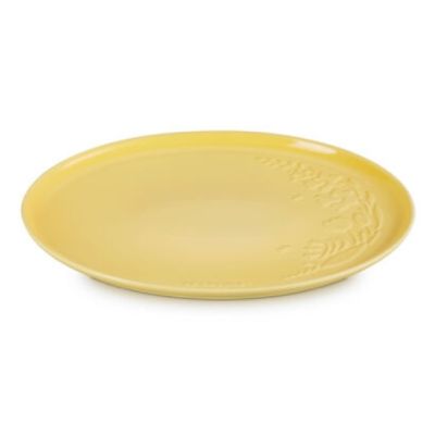 BANDEJA DE SERVIR LE CREUSET JARDIN OVAL 36CM EM CERAMICA COM RELEVO CAMOMILLE 80044360070003
