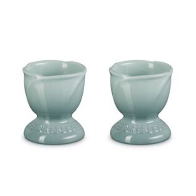 CONJUNTO 2 SUPORTES PARA OVO LE CREUSET JARDIN EM CERÂMICA COM RELEVO SEA SALT 89190007170003
