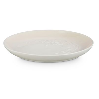 PRATO RASO LE CREUSET JARDIN 22CM SPHERE EM CERÂMICA COM RELEVO MERINGUE 80046227160003
