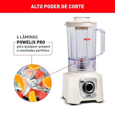 Liquidificador Arno Power Max 1400W Marfim LN64 220V