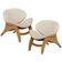 Kit 2 Poltronas Decorativa Orgânica Sala Living Kadosh L02 Linho Palha - Lyam Decor