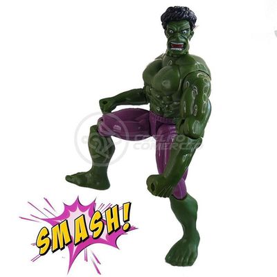 Boneco Articulado 25Cm Action Incrivel Hulk + Mascara 16Cm
