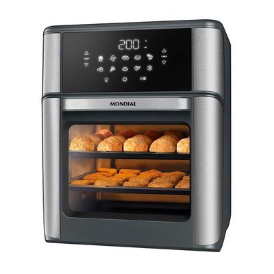 Fritadeira Air Fryer Forno Oven 12L Mondial Cinza/inox 2000W AFON-12L-GI 110V