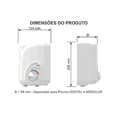 Aquecedor Elétrico Para Piscina Cardal Aq261 Modular Branco 220v (4000w)