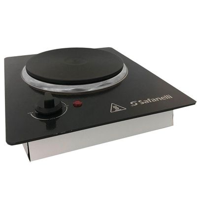 Fogão Elétrico Embutir Gourmet 1 Placa Safanelli Preto 220V
