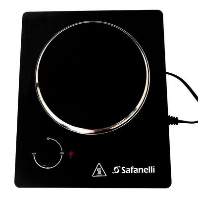 Fogão Elétrico Embutir Gourmet 1 Placa Safanelli Preto 220V