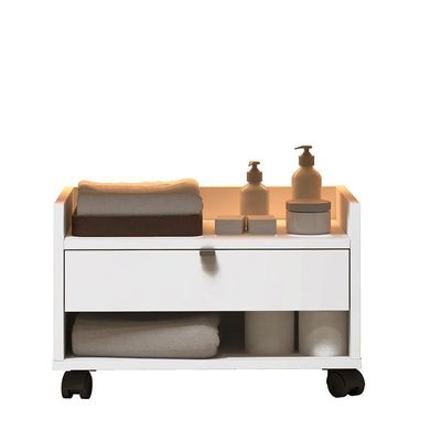 Gabinete Para Banheiro Prisma - Mdp Gaveta E Nicho Branco - J3 Móveis Branco