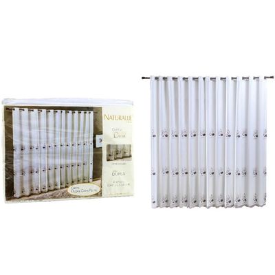 Cortina Dupla Doha Cinza 24 Ilhoses 300x250cm Sultan