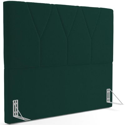 Cabeceira Cama Box Casal 140 cm Aurora W01 Bouclê Verde - Lyam Decor