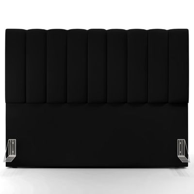 Cabeceira Cama Box Casal King 195 cm Dália W01 Suede Preto - Lyam Decor