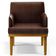 Poltrona Decorativa Para Sala De Estar E Recepção Beatriz W01 Couríssimo Marrom - Lyam Decor