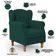 Poltrona Decorativa Para Sala de Estar Yara P02 Bouclê Verde - Lyam Decor