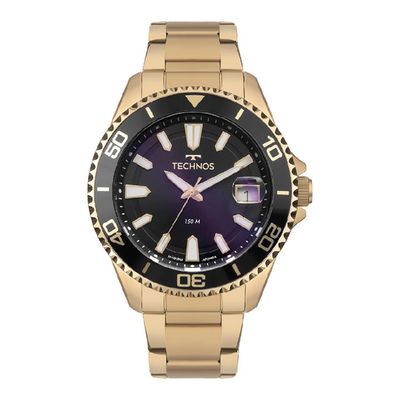 Relógio Technos Masculino Ref: 2415ei/1p Acqua Diver Dourado