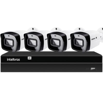 Kit CFTV 4 Câmeras IP Vipc 1230B Intelbras NVD 1404P S/HD
