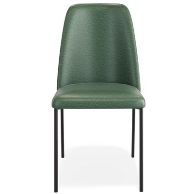 Kit 02 Cadeiras Decorativa Estofada Para Sala De Jantar Bella L02 Couríssimo Verde - Lyam Decor