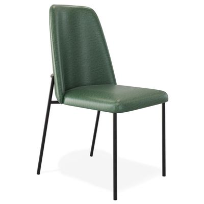 Kit 02 Cadeiras Decorativa Estofada Para Sala De Jantar Bella L02 Couríssimo Verde - Lyam Decor