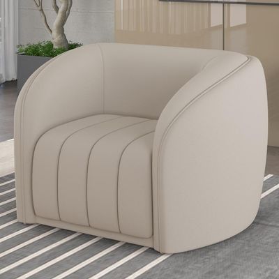 Kit 2 Poltronas Decorativas Sala de Estar Adam Veludo Bege G45 - Gran Belo