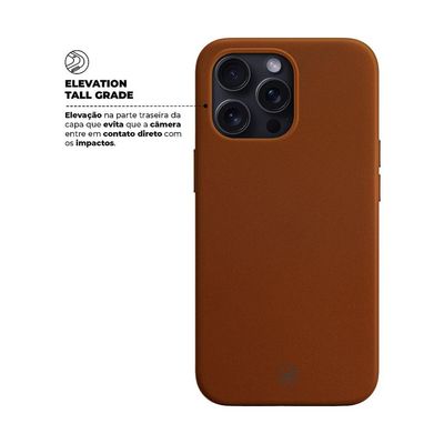 Capa para iPhone 15 Pro - Couro Dual Marrom - Gshield