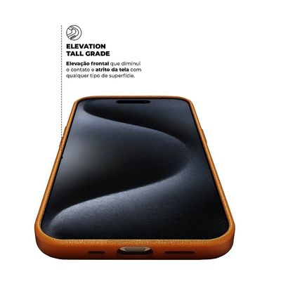 Capa para iPhone 15 Pro - Couro Dual Marrom - Gshield