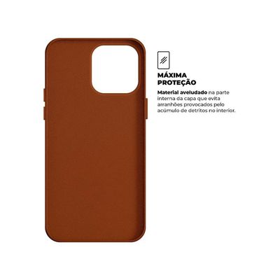 Capa para iPhone 15 Pro - Couro Dual Marrom - Gshield