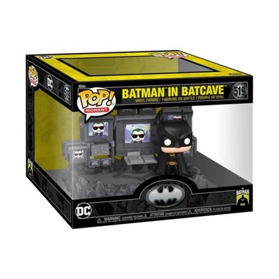 Boneco Funko Pop Moment Batman na Batcaverna 85 Anos (1989)