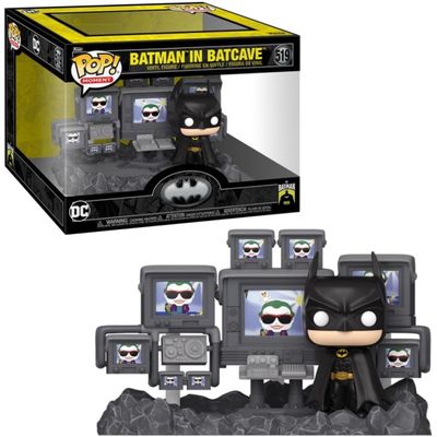 Boneco Funko Pop Moment Batman na Batcaverna 85 Anos (1989)