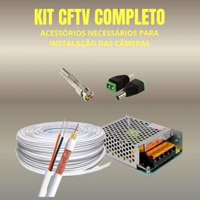 Kit 3 Câmeras 1080p Full Color C/Áudio Dvr Intelbras 4ch S/HD
