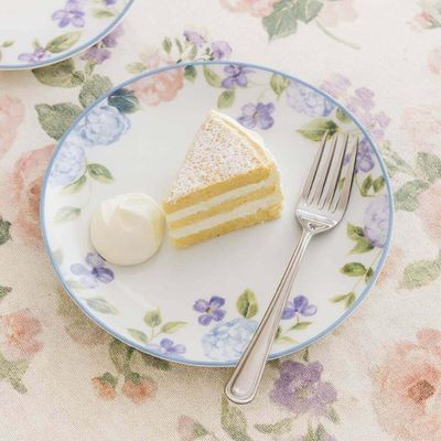 Jogo 12 Pratos Sobremesa Tramontina Aura Porcelana Decorada 19cm Padaria Servir Doces Tortas