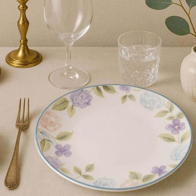 Jogo 12 Pratos Sobremesa Tramontina Aura Porcelana Decorada 19cm Padaria Servir Doces Tortas