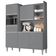 Kit Cozinha Compacta 5 Portas 160 Cm Isabel Cinza Reajl Moveis Cinza