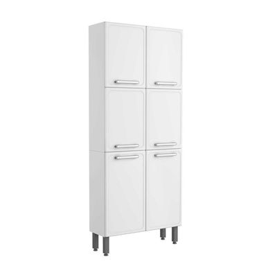 Armário Paneleiro De Aço 6 Portas Branco Gourmet Bertolini Branco