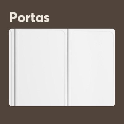 Armário Paneleiro De Aço 6 Portas Branco Gourmet Bertolini Branco