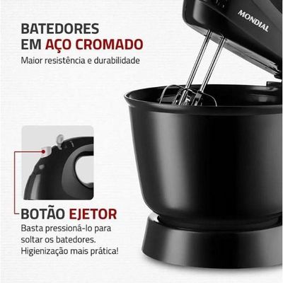 Batedeira Mondial Pratica B44-B Preto 110V