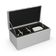 Kit Cabeceira Cama Box Solteiro 100cm e Calçadeira Recamier Baú Dália W01 Linho Cinza - Lyam Decor