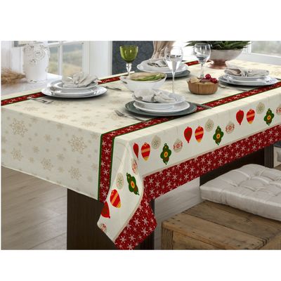 Toalha Mesa Quadrada Bella Mesa 140x140cm Natal Raner
