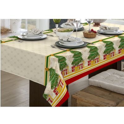 Toalha Mesa Quadrada Bella Mesa 140x140cm Natal Raner