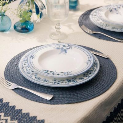 Conjunto 12 Pratos Rasos de Porcelana 28cm Azzura Tramontina Servir Restaurantes Eventos Buffet