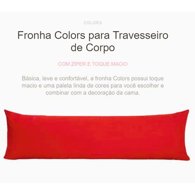 Fronha Avulsa Poliéster Abraço 50x150cm Vermelho Lavive