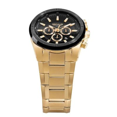 Relógio Seculus Masculino Ref: 44319gpsvha2 Cronógrafo Dourado