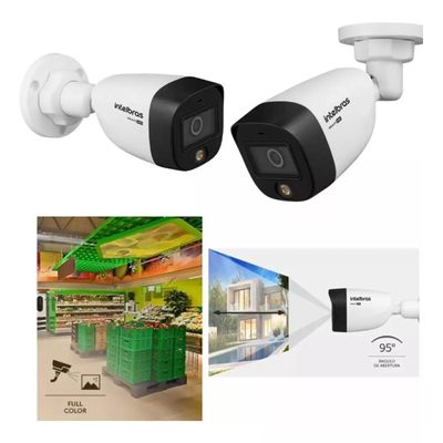 Kit 6 Cameras Intelbras 1120b  Full Color, Dvr 8 Canais C/ Hd 500 GB