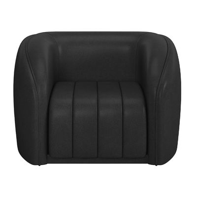 Poltrona Decorativa Sala de Estar Adam PU Preto G45 - Gran Belo
