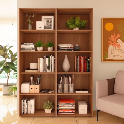 Estante Para Livros Dupla Multy 10 Prateleiras Cinamomo Artely Cinamomo