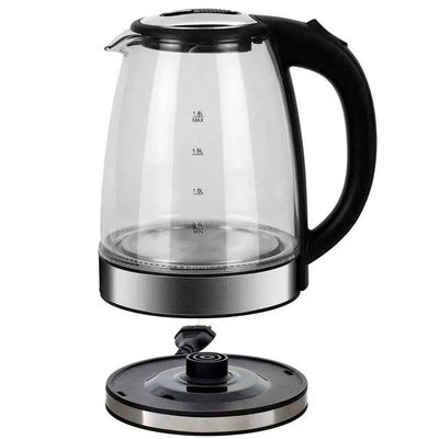 Chaleira Jarra Elétrica De Vidro Cristal Led Azul 1,8 Litros 110V