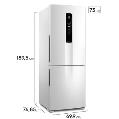 Geladeira Electrolux Frost Free Inverter 490L Efficient com AutoSense Inverse Branco (IB7) 220V
