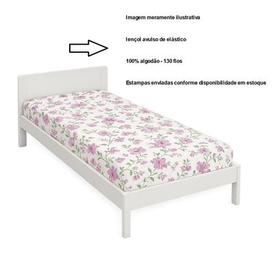 Lencol Solteiro Elastico Algodão Estampa Sortido Estamparia