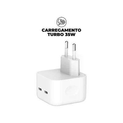 Carregador Turbo Duplo Tipo C + 2UN Cabo Raptor Tipo C / Lightning - Gshield