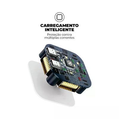 Carregador Turbo Duplo Tipo C + 2UN Cabo Raptor Tipo C / Lightning - Gshield