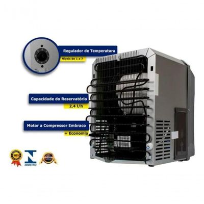 Purificador Água Alcalina Ionizada Ozônio E Magnésio Mg+ Cinza 110V