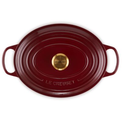 PANELA OVAL LE CREUSET SIGNATURE 31CM FERRO ESMALTADO VERMELHO RHONE 21178319494441