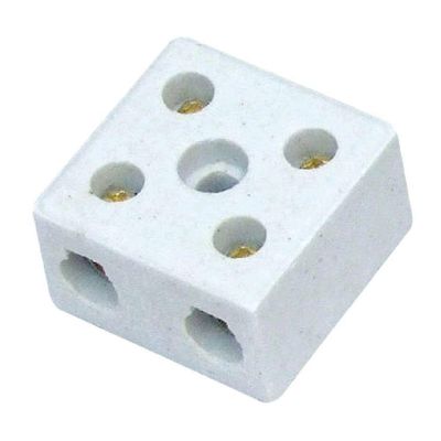 Conector De Porcelana Bipolar 16mm C/2 Un Foxlux